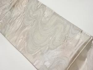 リサイクル　波に抽象色紙散らし模様織出し袋帯